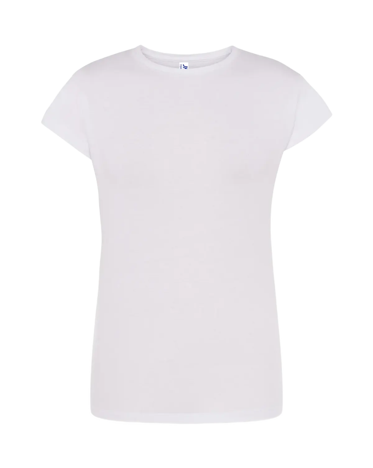 Γυναικείο κοντομάνικο μπλουζάκι Regular Comfort Lady JHK σε λευκό χρώμα, κατάλληλο για εκτύπωση και κέντημα