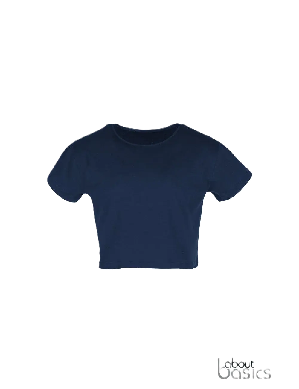 Γυναικείο crop top slub βαμβάκι About Basics 00590 σε Navy χρώμα