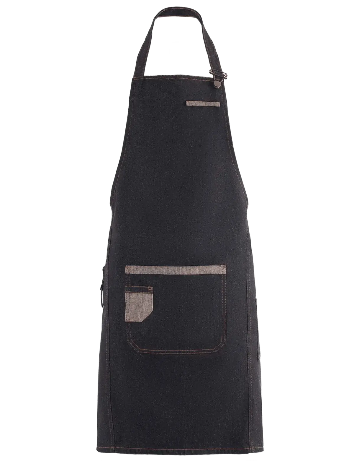 Ποδιά λαιμού ROYAL σε χρώμα Denim Black, 100% βαμβάκι, επαγγελματική ποδιά HORECA