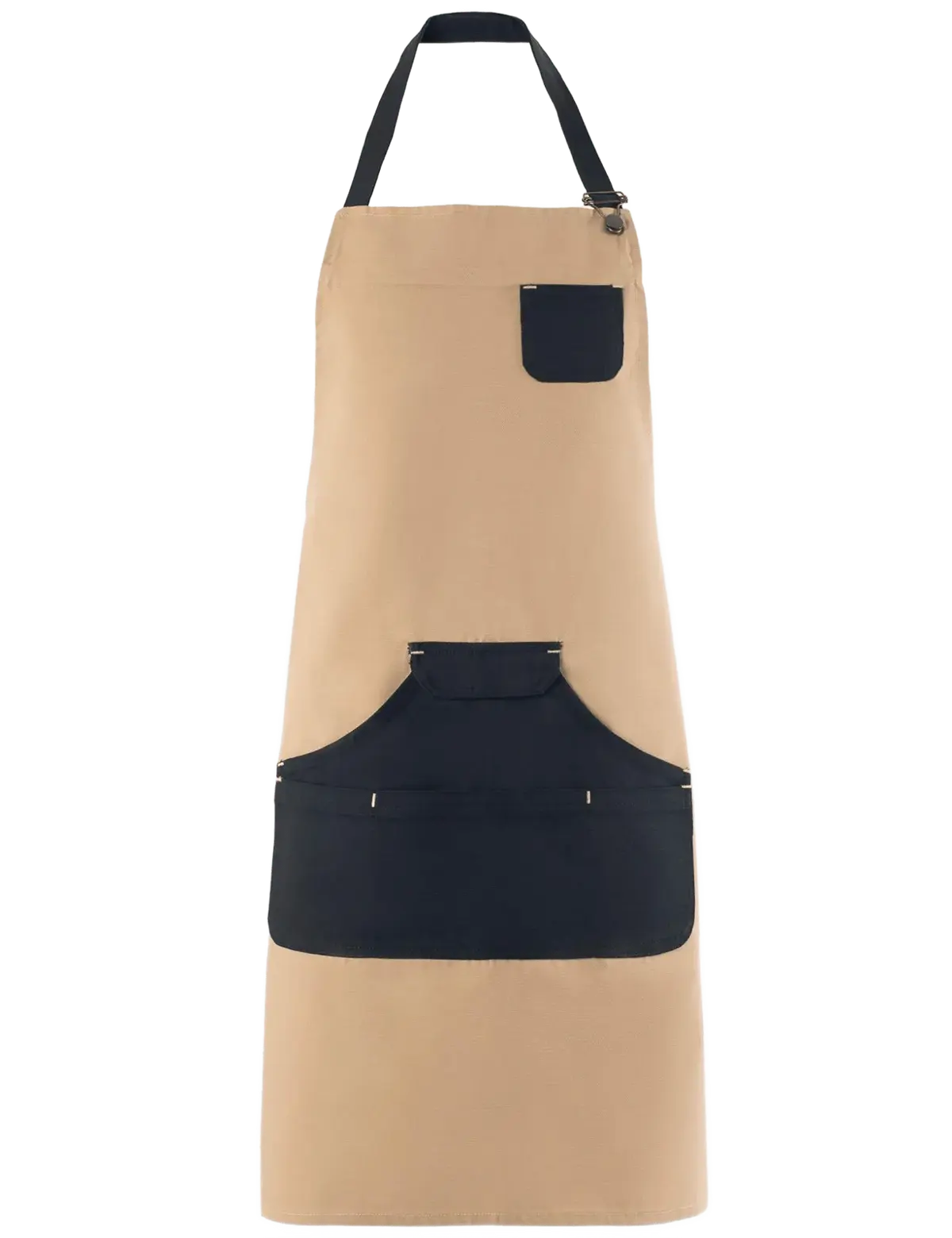 Ποδιά λαιμού MOCHA σε χρωματισμό BEIGE/BLACK για επαγγελματίες HORECA